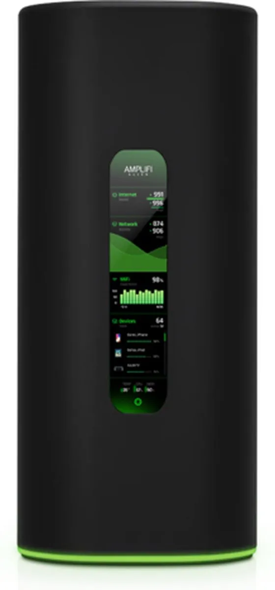 Ubiquiti Amplifi Alien Bundel Kit - Wi-Fi 6 Router & Mesh Point - 5953 Mbps - Zwart - afbeelding 6 van 6