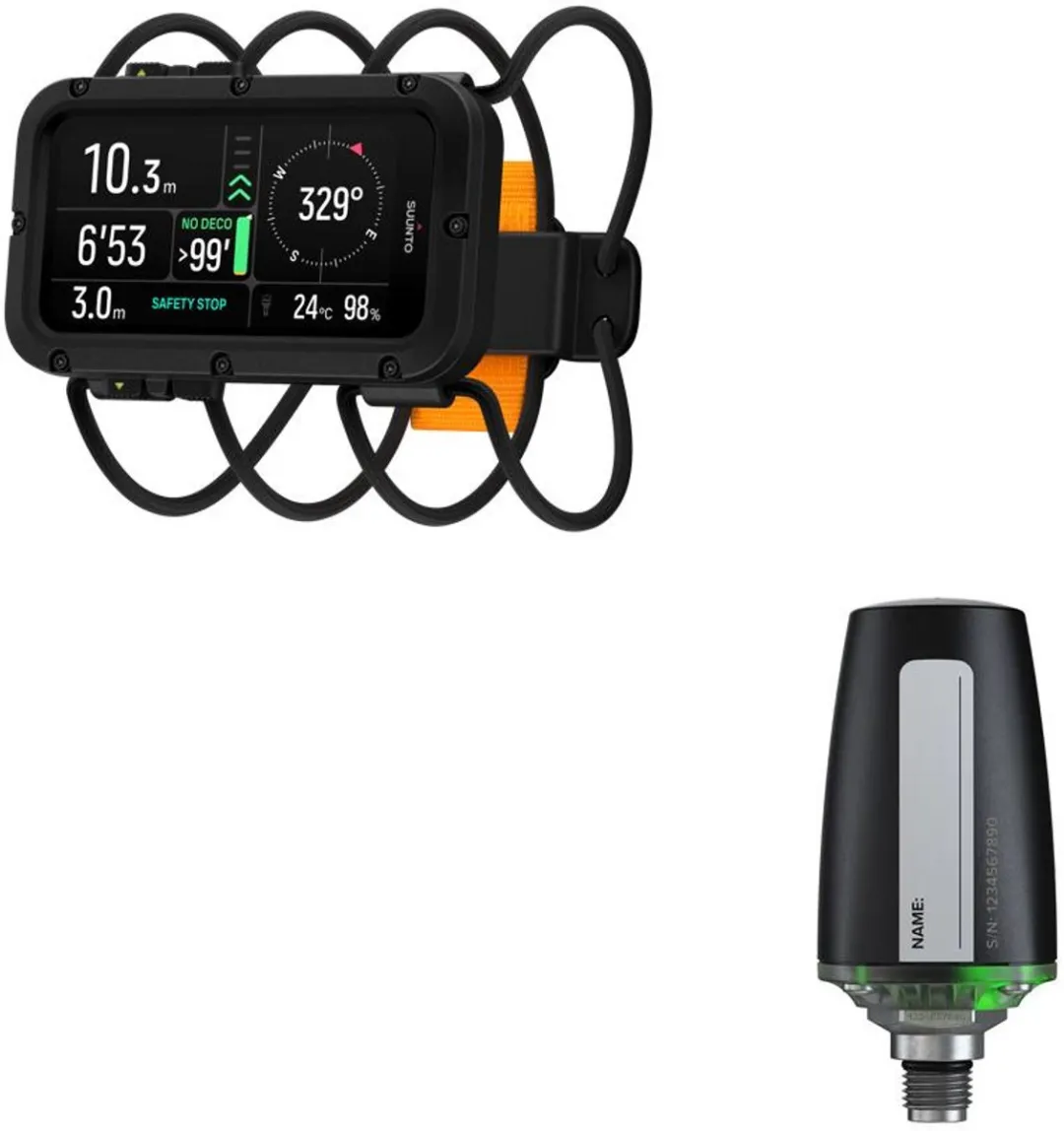 Suunto Nautic Tank Pod & Bungee Strap - Zwart