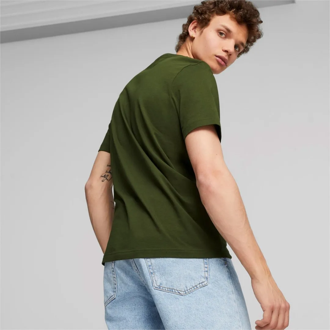PUMA ESS Logo Tee Heren T-shirt - Groen - S
