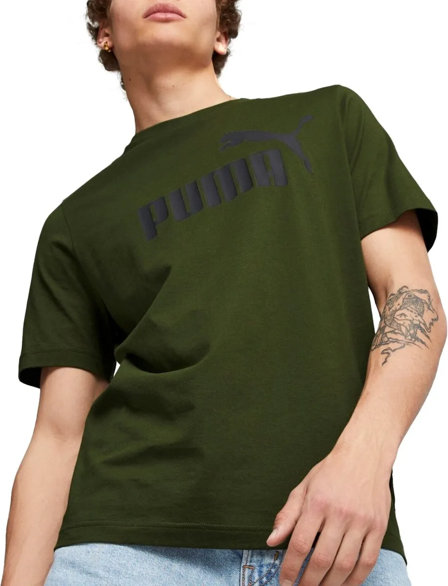 PUMA ESS Logo Tee Heren T-shirt - Groen - S