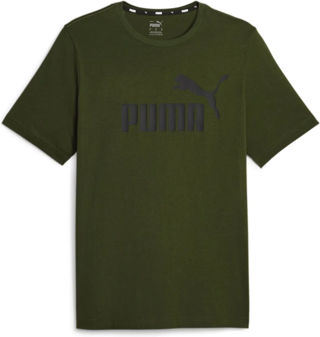 PUMA ESS Logo Tee Heren T-shirt - Groen - S