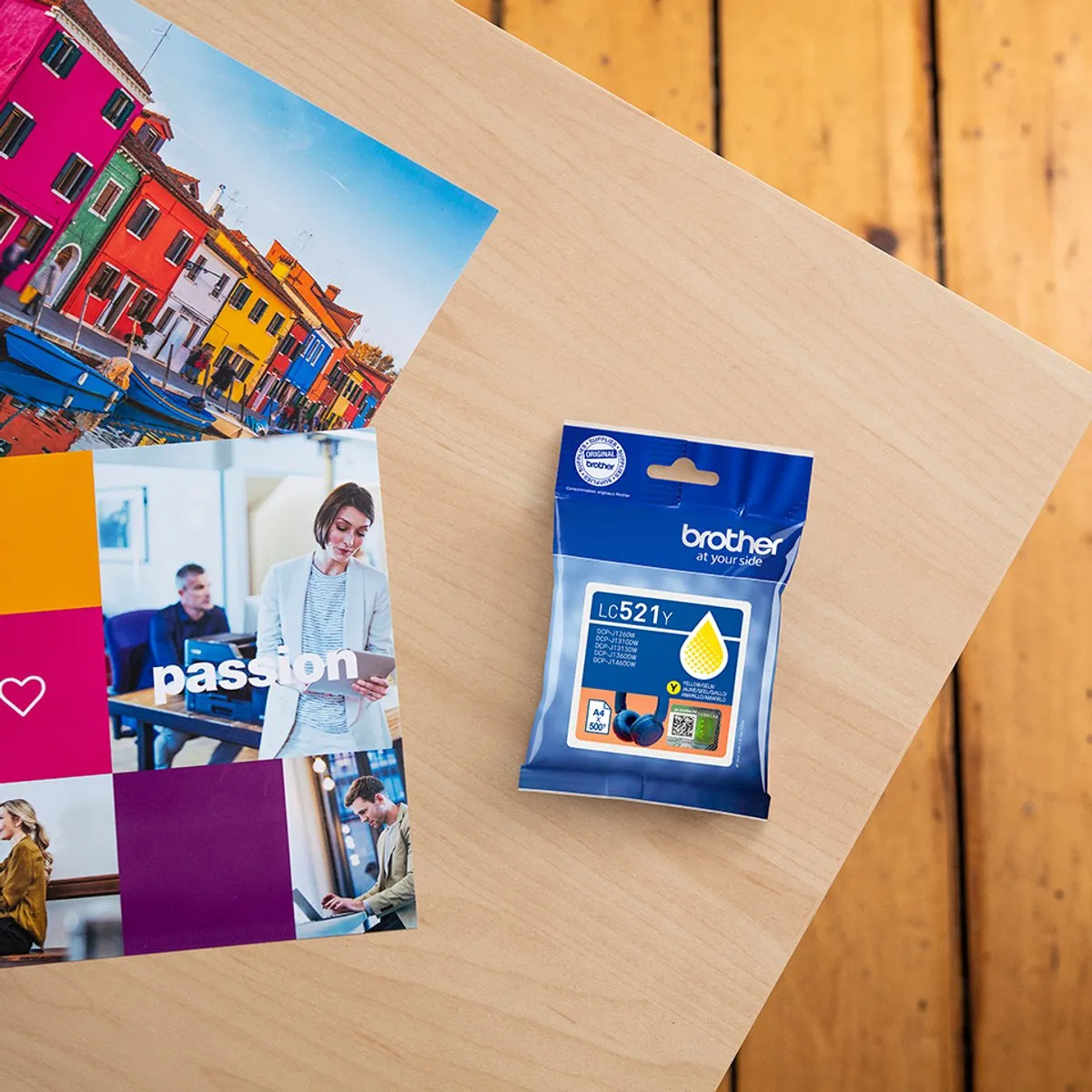 Brother LC521Y Inktcartridge Geel - 500 pagina's