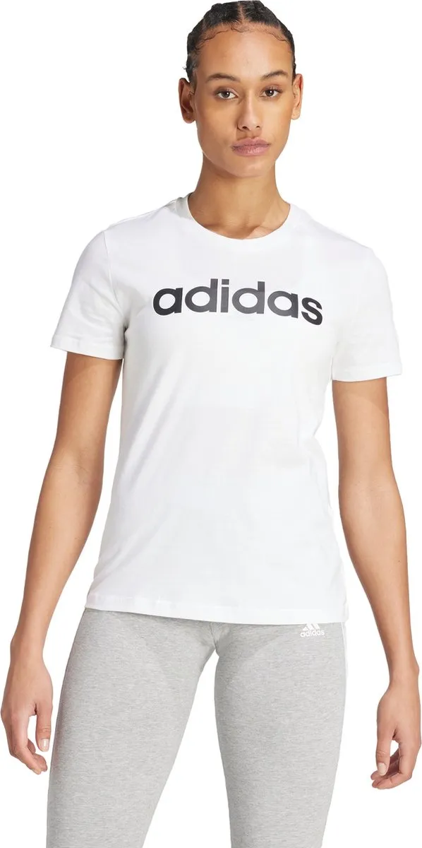 adidas Essentials Slim Logo T-shirt GL0768 - Wit - L