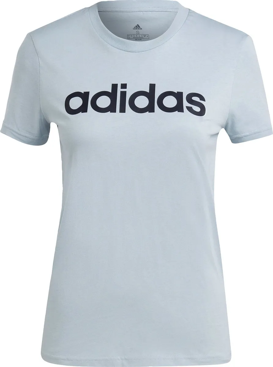 adidas Essentials Slim Logo T-shirt Dames - Blauw XS
