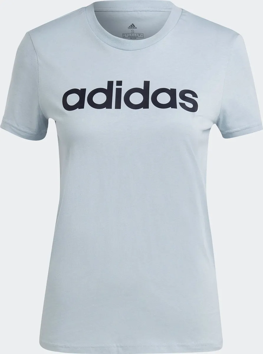 adidas Essentials Slim Logo T-shirt Dames - Blauw XS