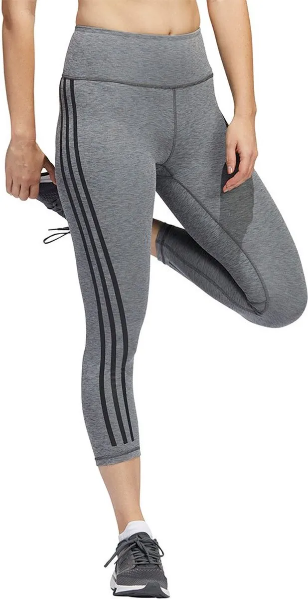 adidas Optime TrainIcons 7/8 Tight - Maat L - Grijs/Zwart