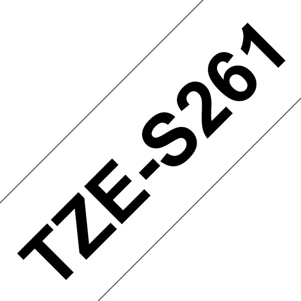 Brother TZe-S261 Labeltape Wit/Zwart 36mm 8m