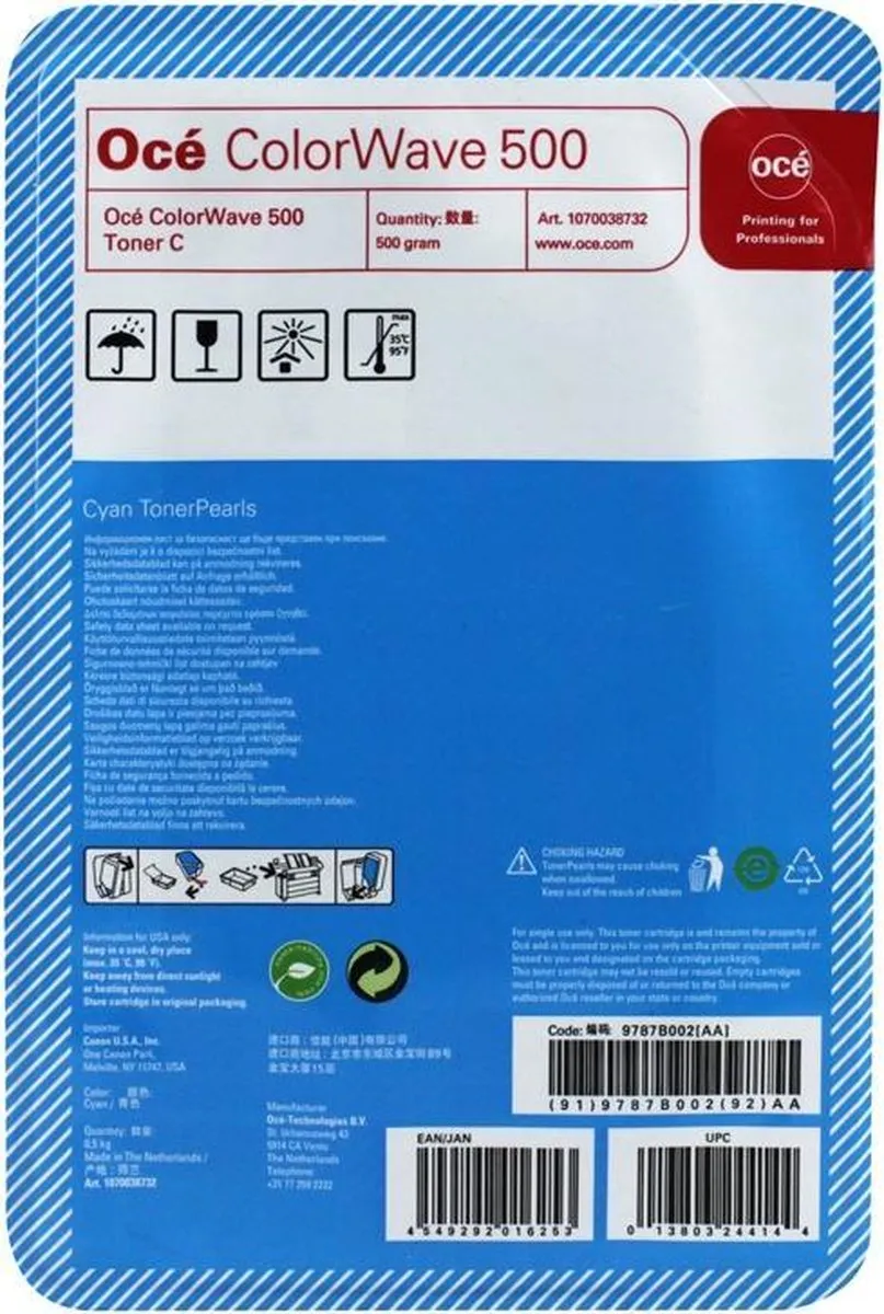 Canon 1070038732 Tonercartridge Cyaan - 500ml