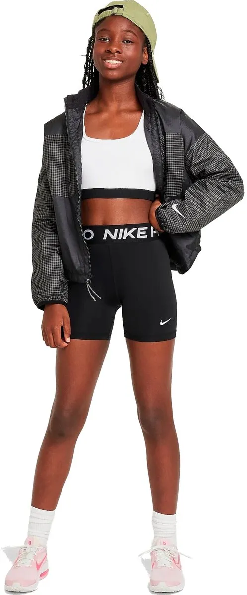 Nike Pro Short Junior DA1033-010 - Maat 116 - Zwart/Wit - afbeelding 6 van 6