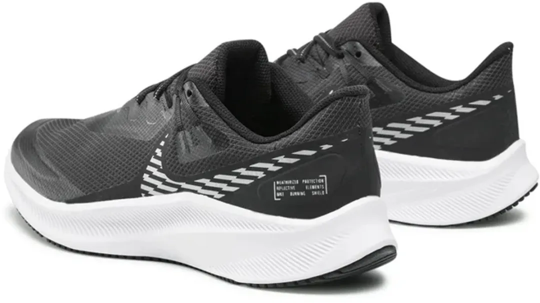 Nike Quest 3 Shield Sportschoenen - Maat 41 - Zwart/Wit