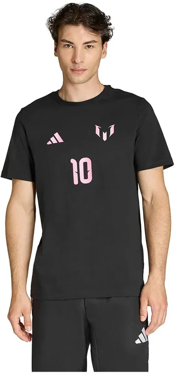 Adidas Messi T-shirt Korte Mouwen - L - Zwart