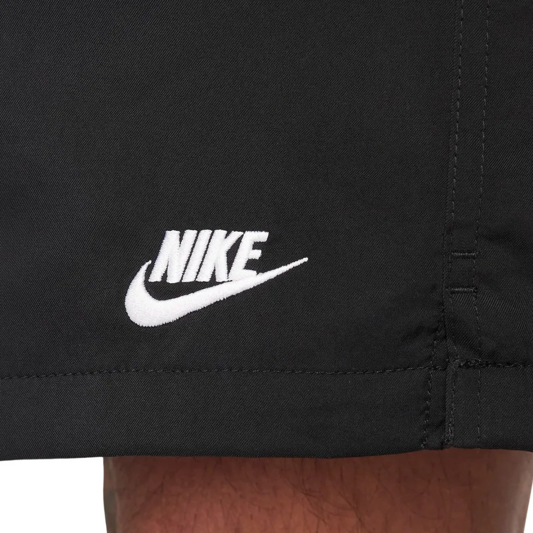 Nike NK Club Flow Short Heren - FN3307-010 - Zwart/Wit - Maat L