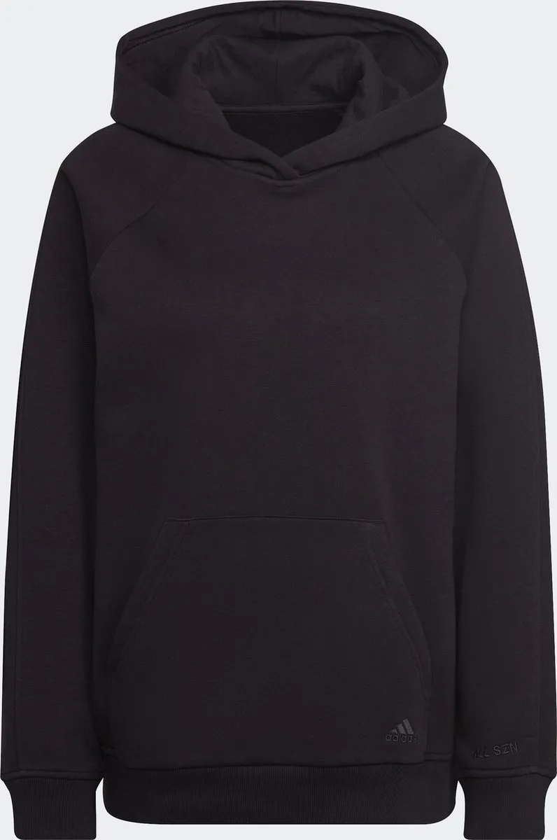 adidas ALL SZN Fleece Boyfriend Hoodie HC8823 - Dames L - Zwart