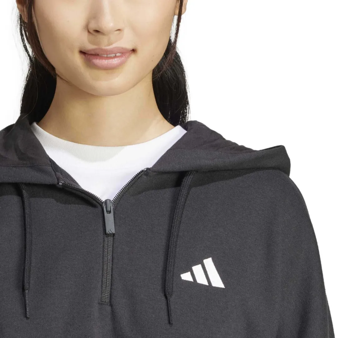 Adidas Sport W 3S Ft Qz Hd Sweatshirt - Zwart - XL