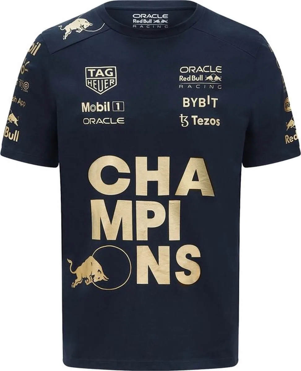Red Bull Racing Constructors Wereldkampioen T-shirt - XXS - Blauw