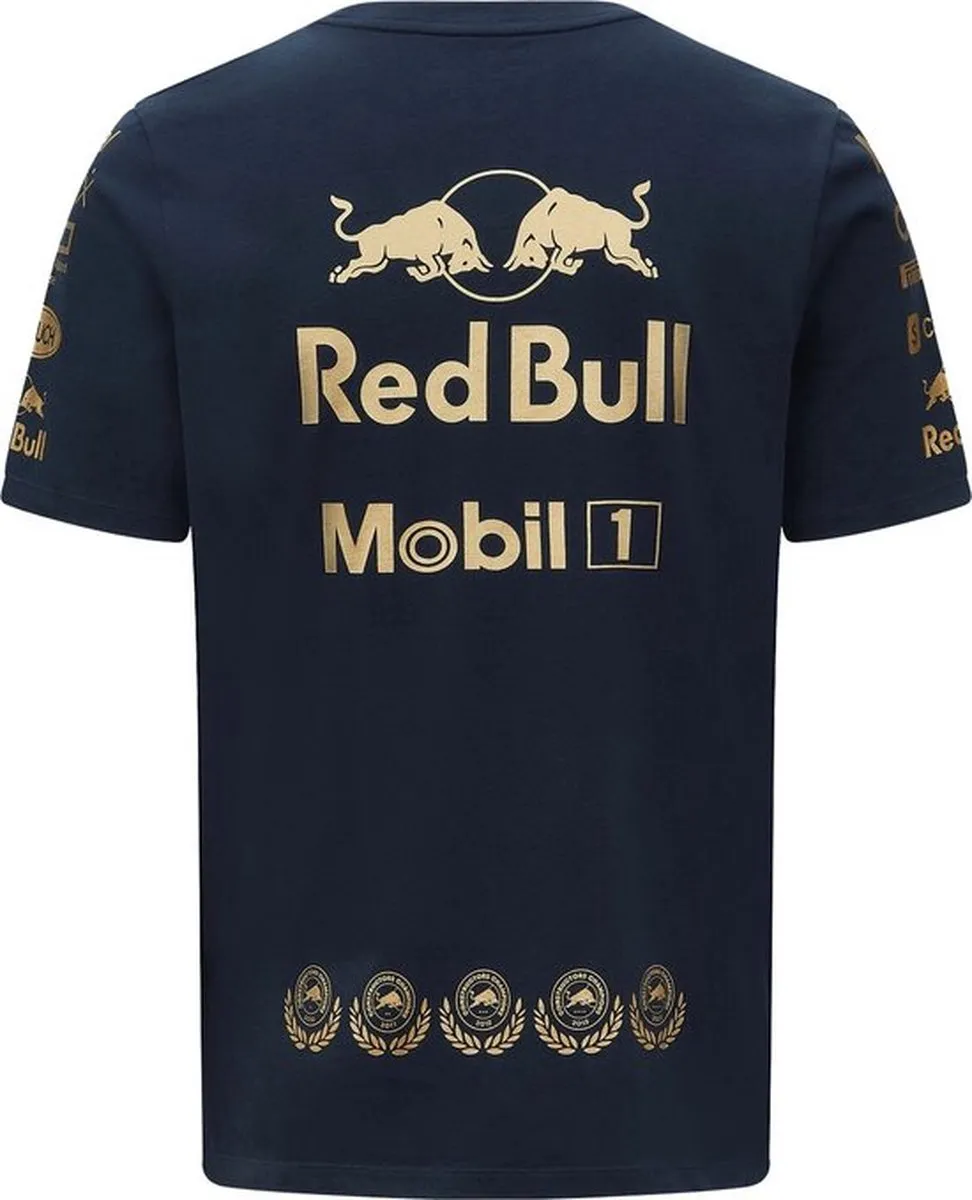 Red Bull Racing Constructors Wereldkampioen T-shirt - XXS - Blauw