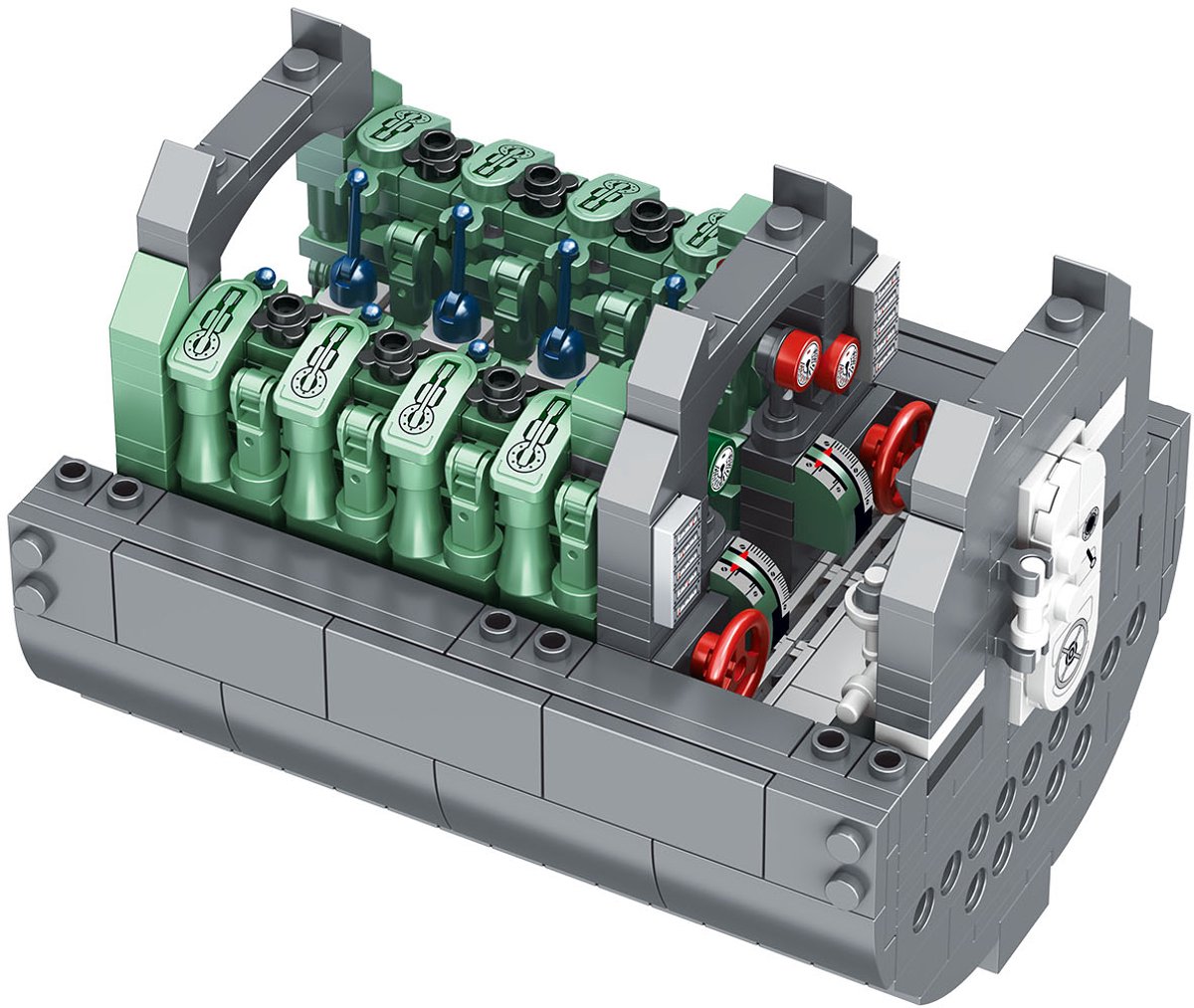 Revell Constructiespeelgoed - 00960 Brick System - Onderzeeër -Das Boot- met Volledig Interieur en Filmposter - Onderzeeboot Bouwstenen set - 1:56