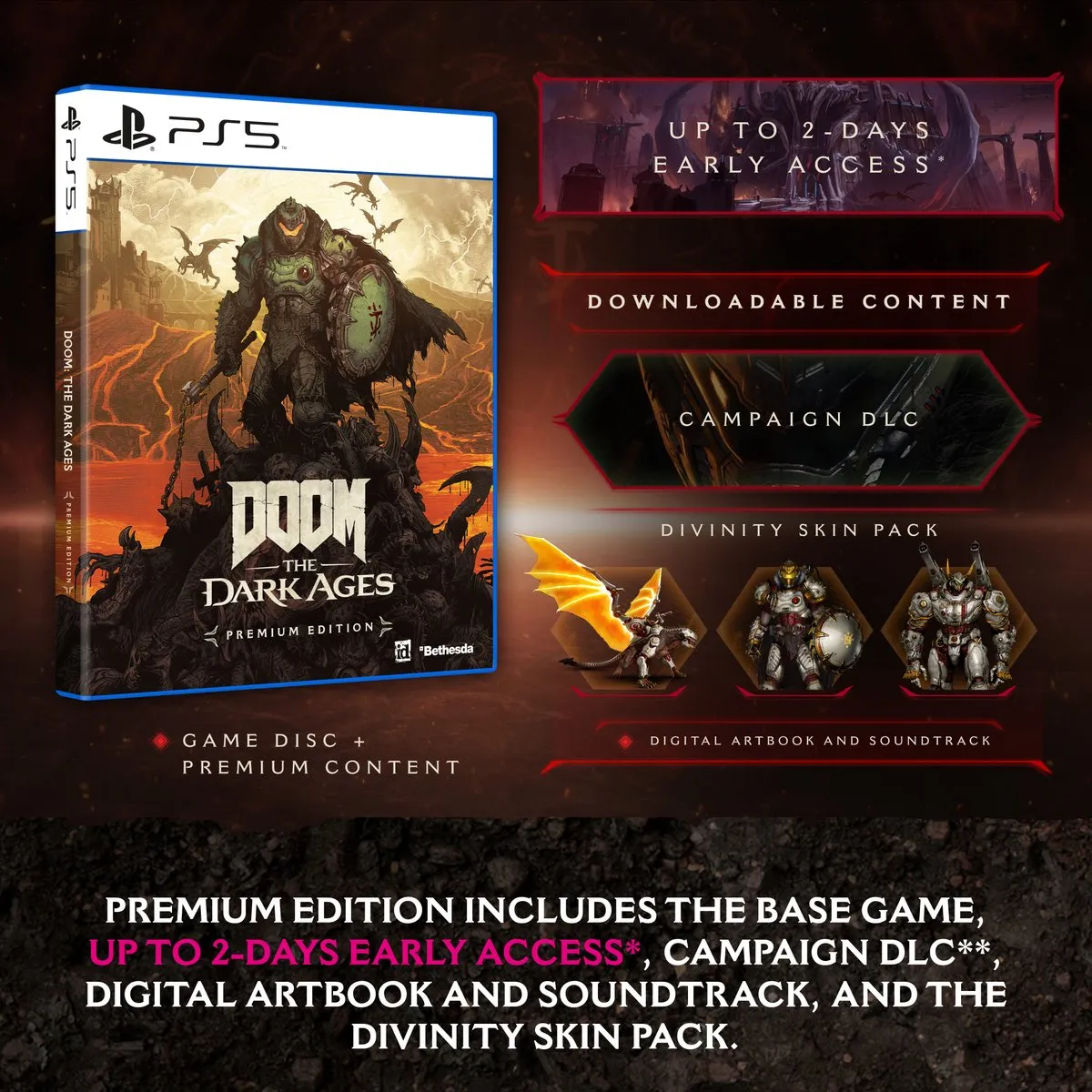 Bethesda DOOM: The Dark Ages Premium Edition PS5