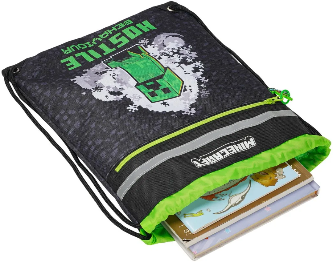 Minecraft Gymtas Creeper - 10L - L - Reflecterend
