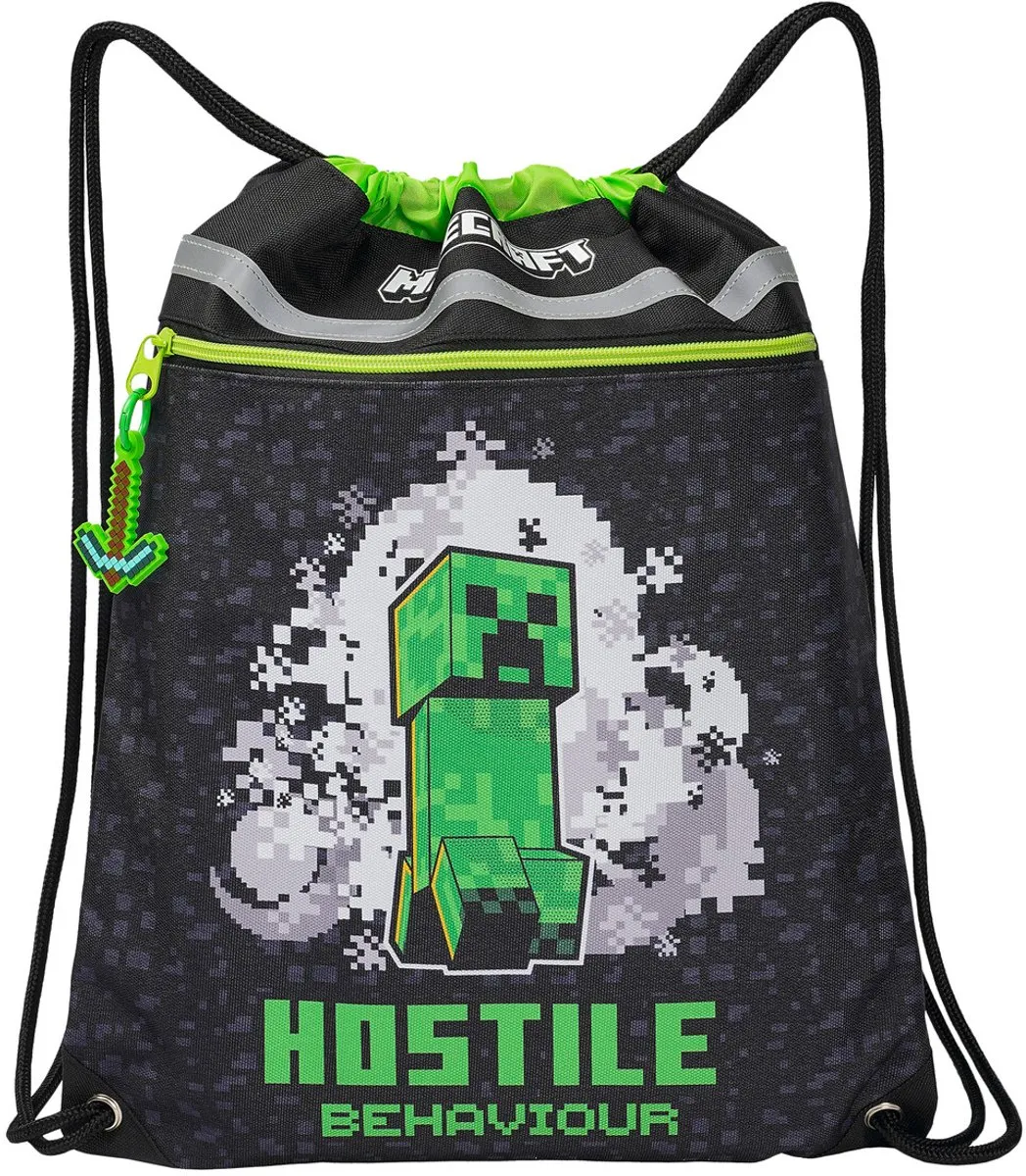 Minecraft Gymtas Creeper - 10L - L - Reflecterend