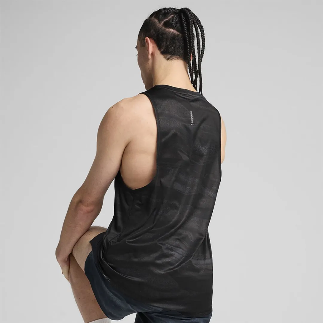 PUMA Velocity AOP Mouwloos T-shirt - S - Zwart