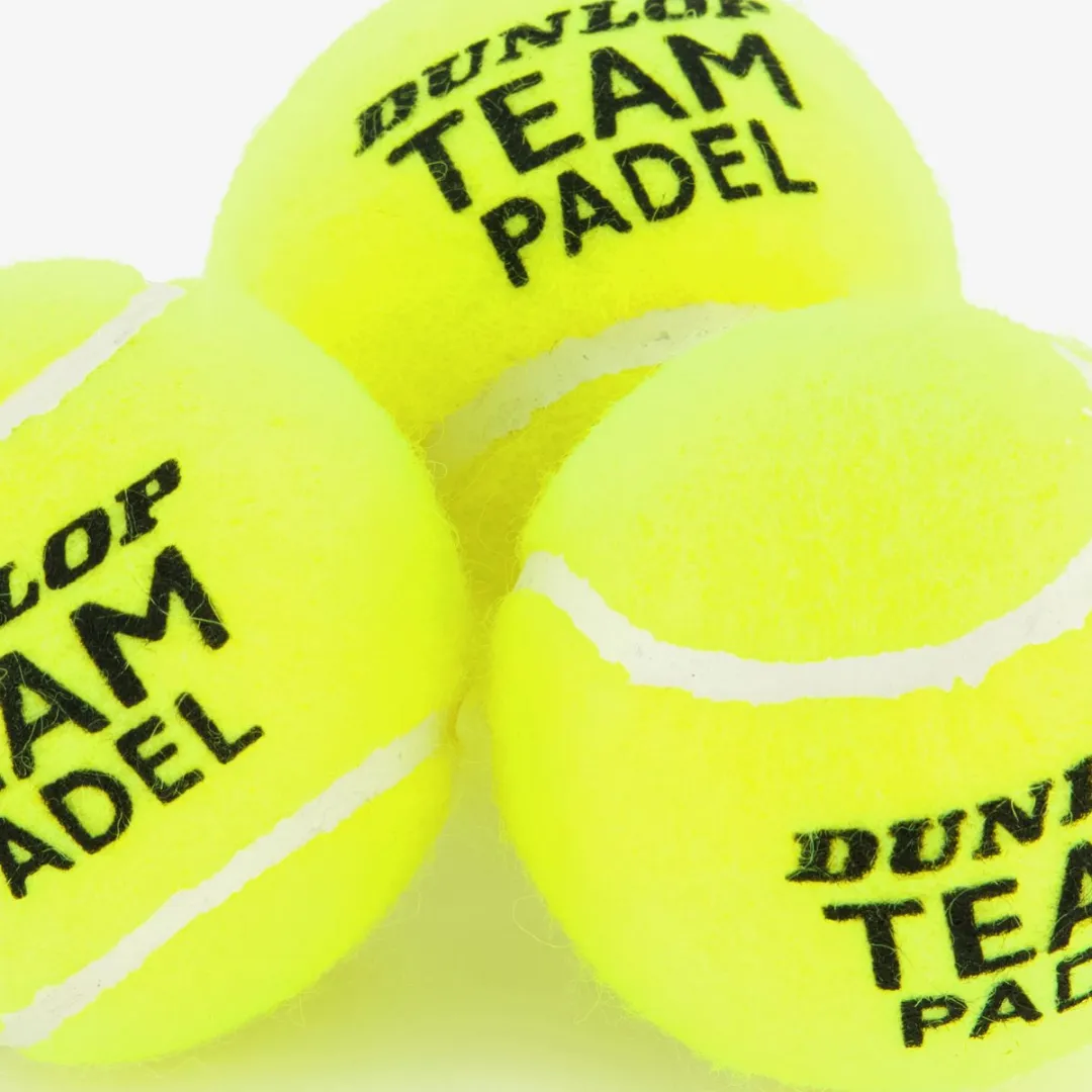 Dunlop Team Padelballen 3 Stuks - Geel