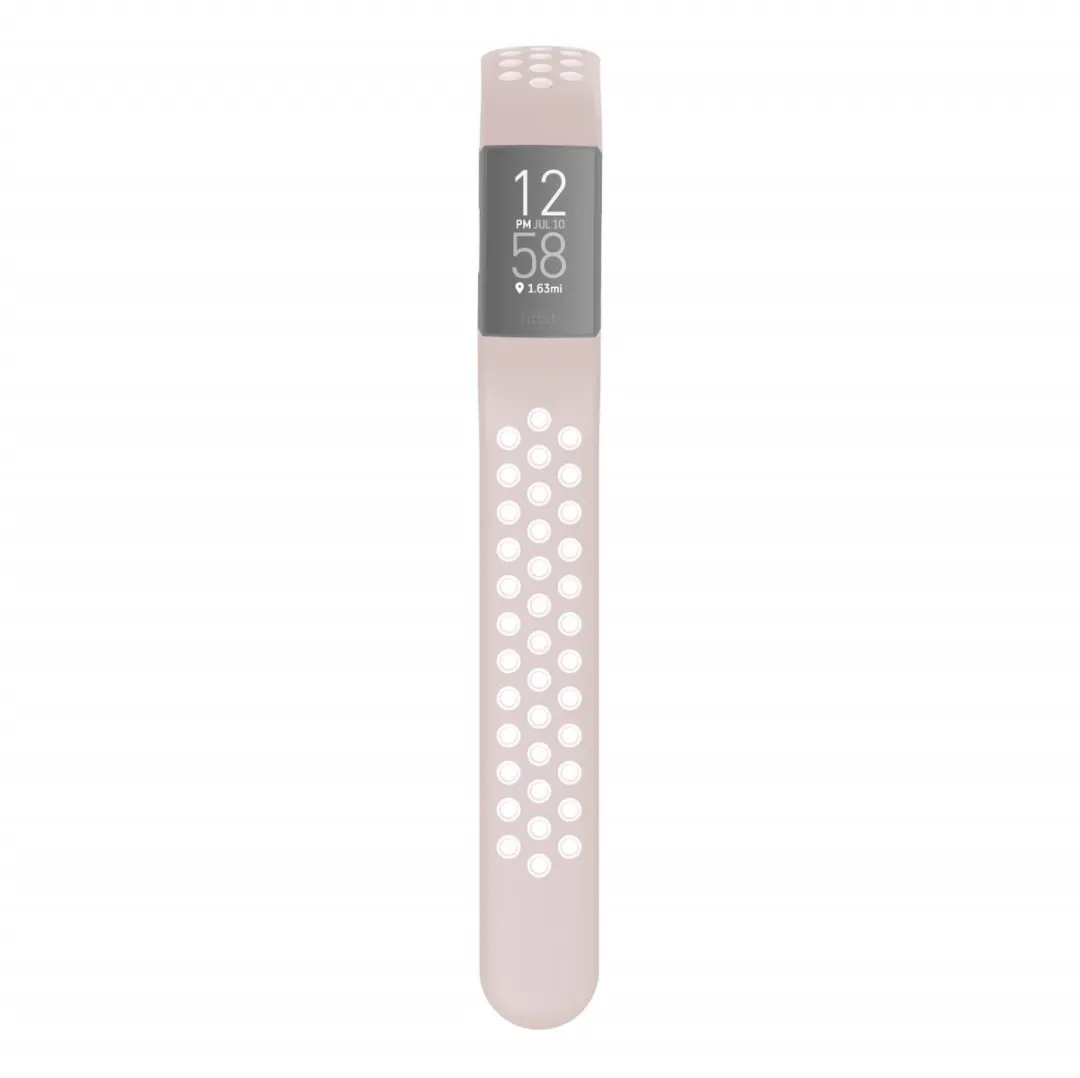 Hama Sportpolsband Fitbit Charge 3/4 Rosé/Grijs - 00086225 - afbeelding 6 van 6