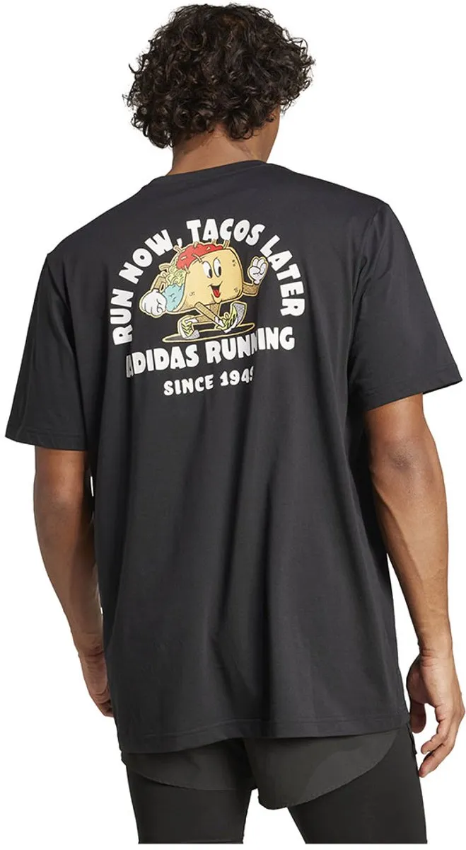 Adidas Running Tacos Graphic T-shirt - XS - Zwart
