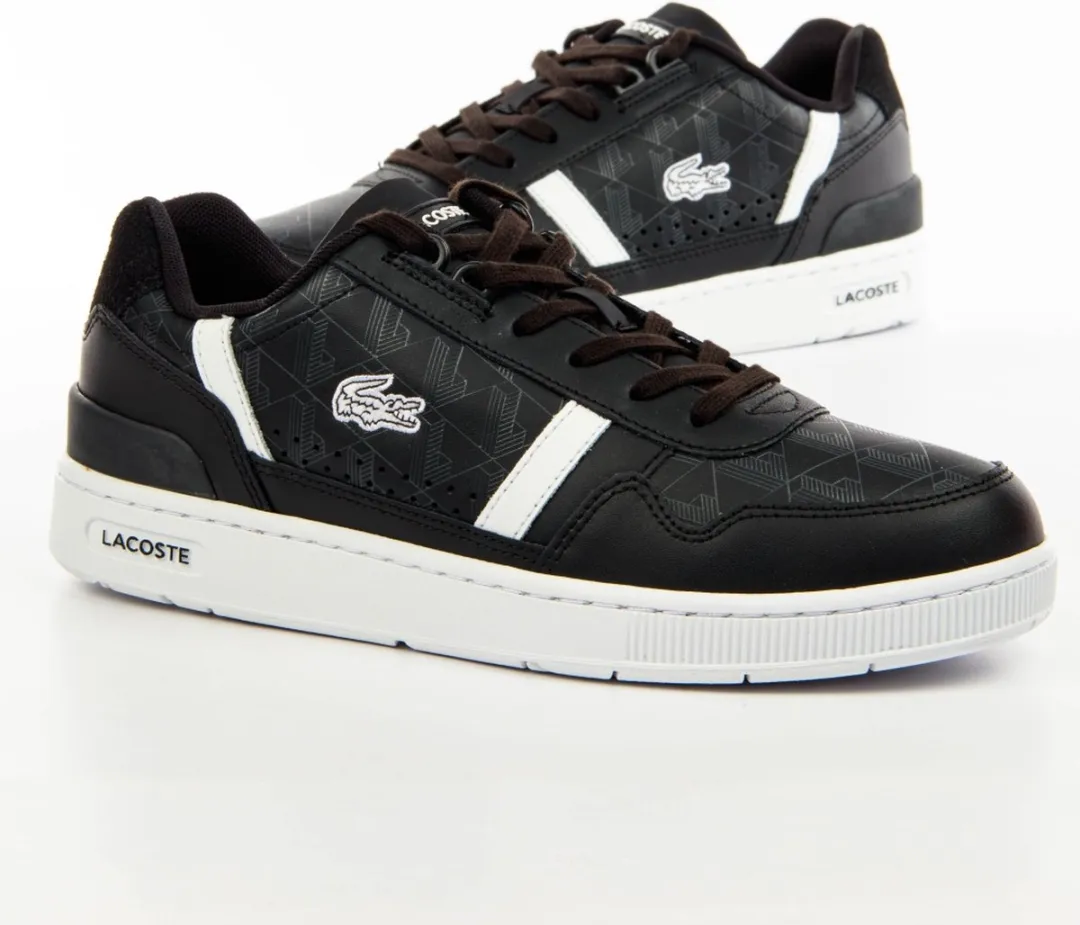 Lacoste T-Clip Leather Heren Sneakers - Zwart - Maat 41