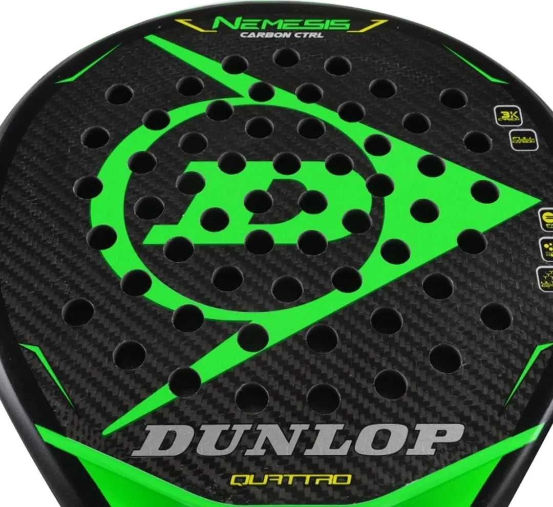 Dunlop Nemesis Carbon Control Tennisracket - L0 - Zwart