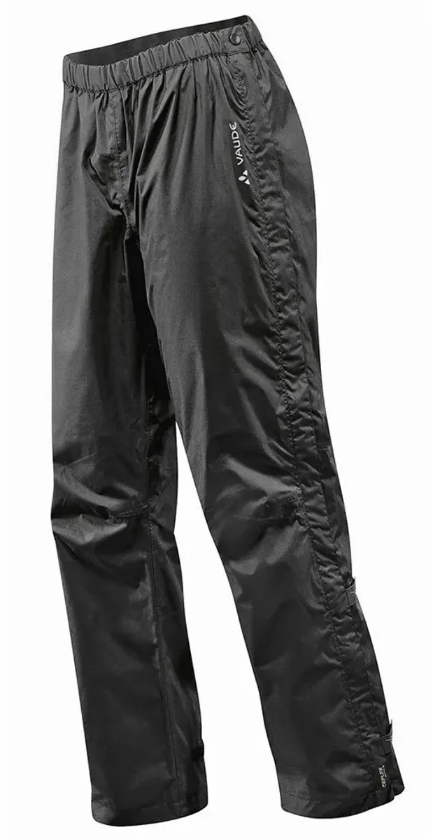 Vaude Fluid Full Zip Pants II Regenbroek Heren M - Zwart - afbeelding 4 van 4