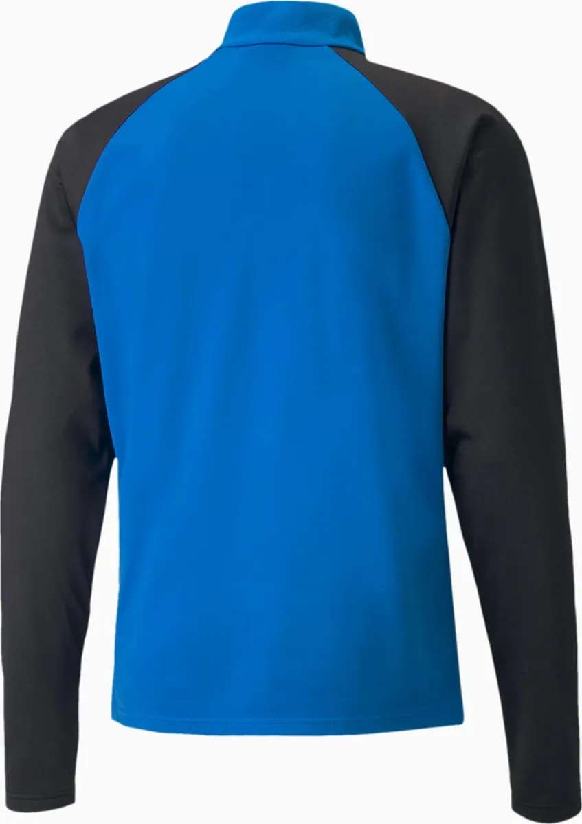 PUMA teamLIGA 1/4 Zip Trainingssweater Heren - XL - Zwart/Blauw