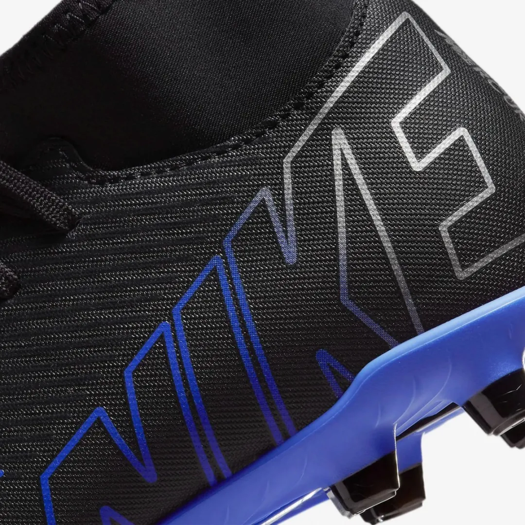 Nike Superfly 9 Club FG Sportschoenen - Maat 33.5 - Zwart/Zilver