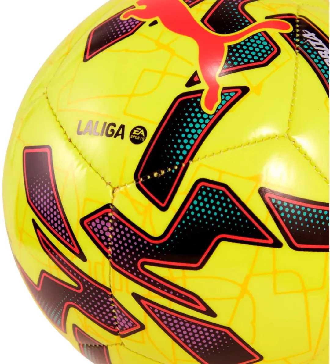 PUMA Orbita LaLiga 1 Mini Voetbal - Fluo Yellow/Multicolor