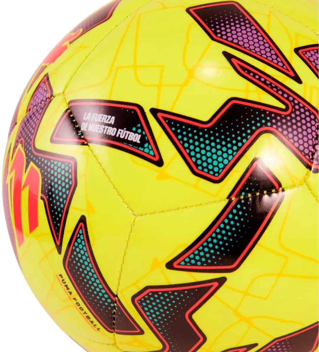 PUMA Orbita LaLiga 1 Mini Voetbal - Fluo Yellow/Multicolor
