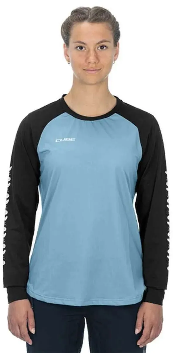 Cube ATX Langarm Enduro Trui - L - Blauw/Zwart - afbeelding 6 van 6