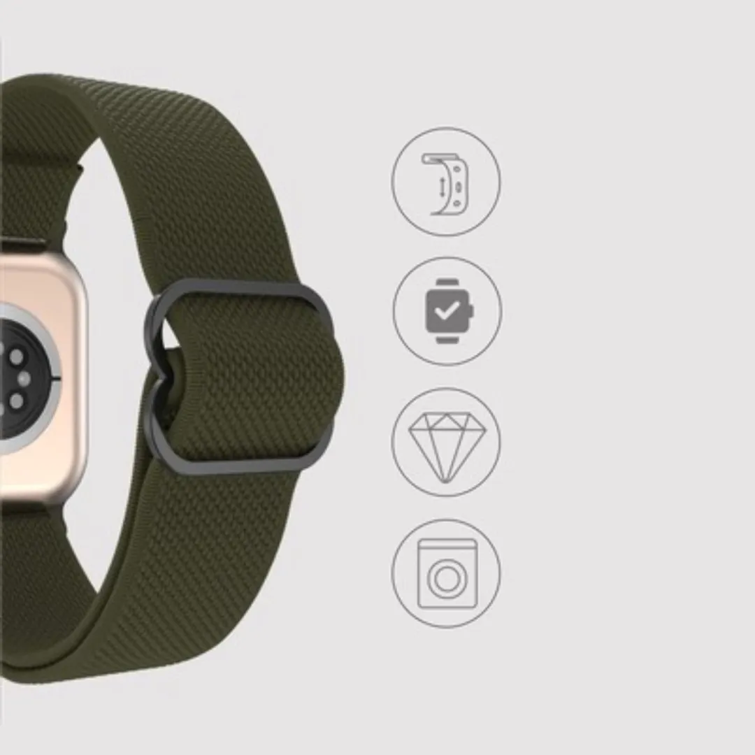 Just in Case Apple Watch Urban Textura Horlogebandje - Groen - afbeelding 3 van 6