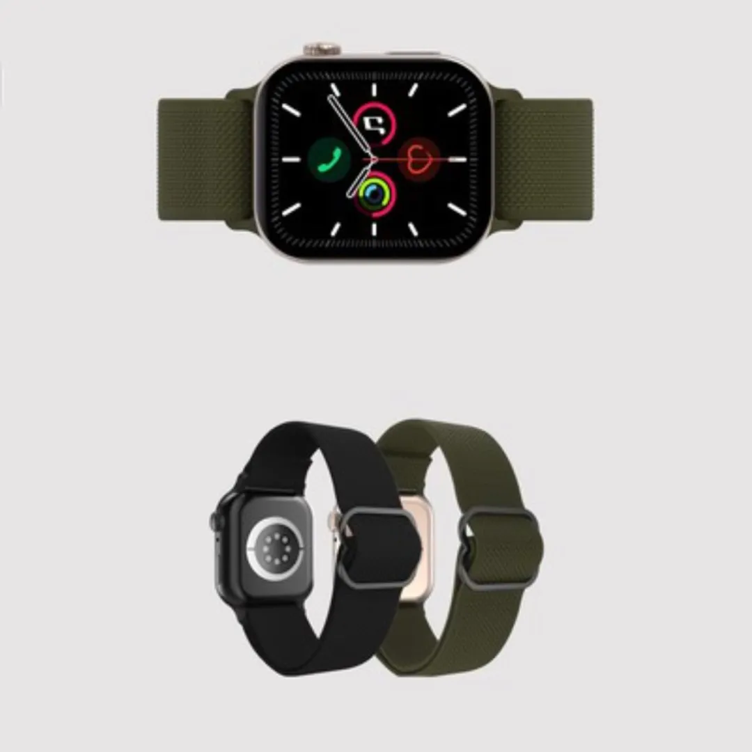 Just in Case Apple Watch Urban Textura Horlogebandje - Groen - afbeelding 4 van 6