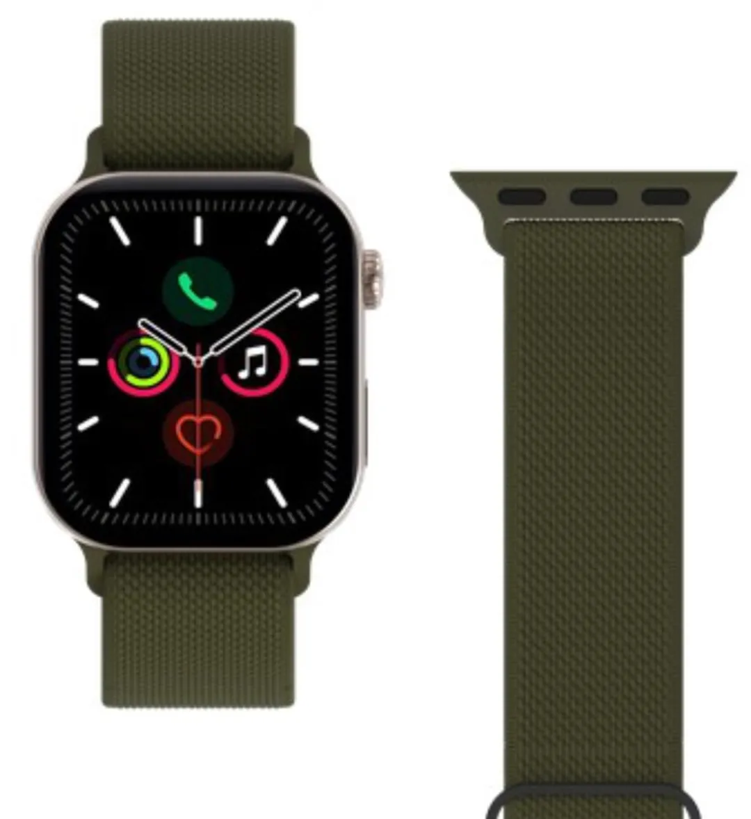 Just in Case Apple Watch Urban Textura Horlogebandje - Groen - afbeelding 6 van 6