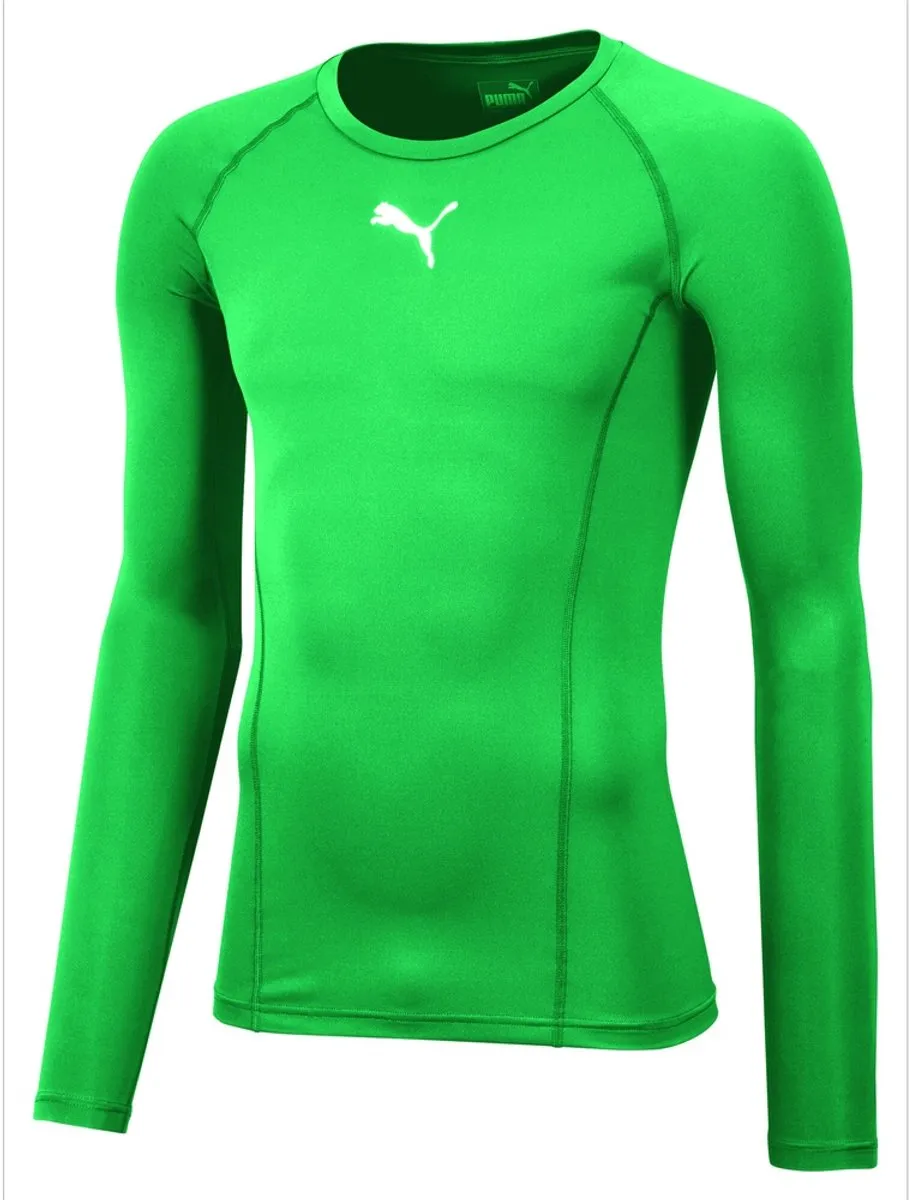 PUMA Liga Baselayer Shirt Lange Mouw Heren - M - Groen