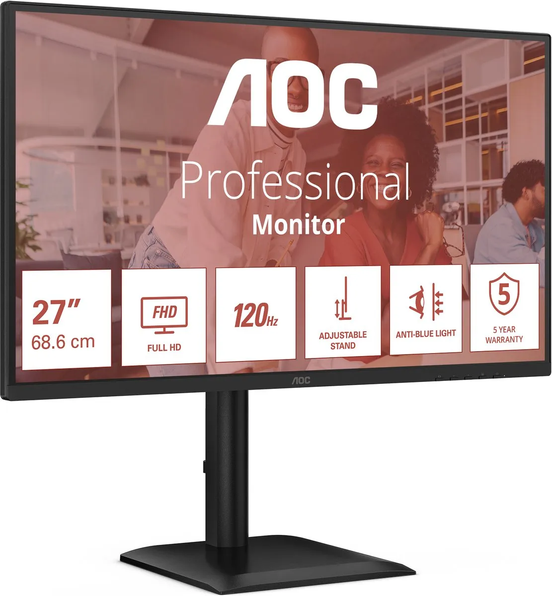AOC 27E4CV computer monitor 68,6 cm (27") 1920 x 1080 Pixels Full HD LED Zwart
