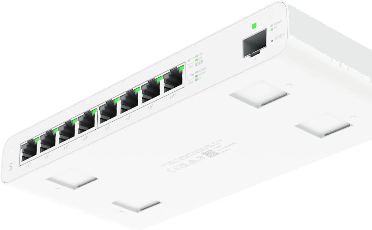 Ubiquiti UISP-S PoE-Switch - 8 Poorten - Wit