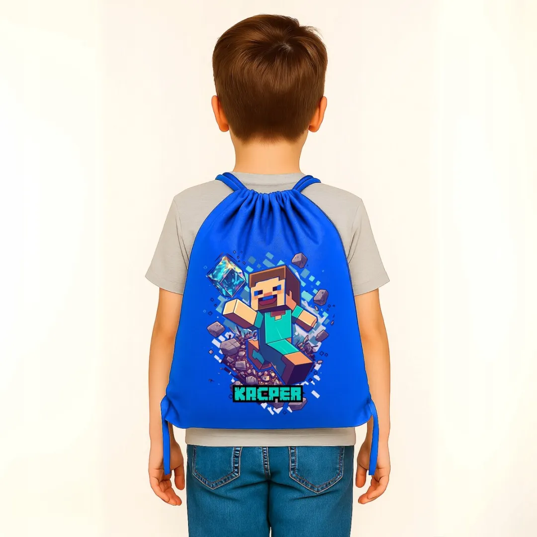 Minecraft Steve Diamant Rugzak - Blauw