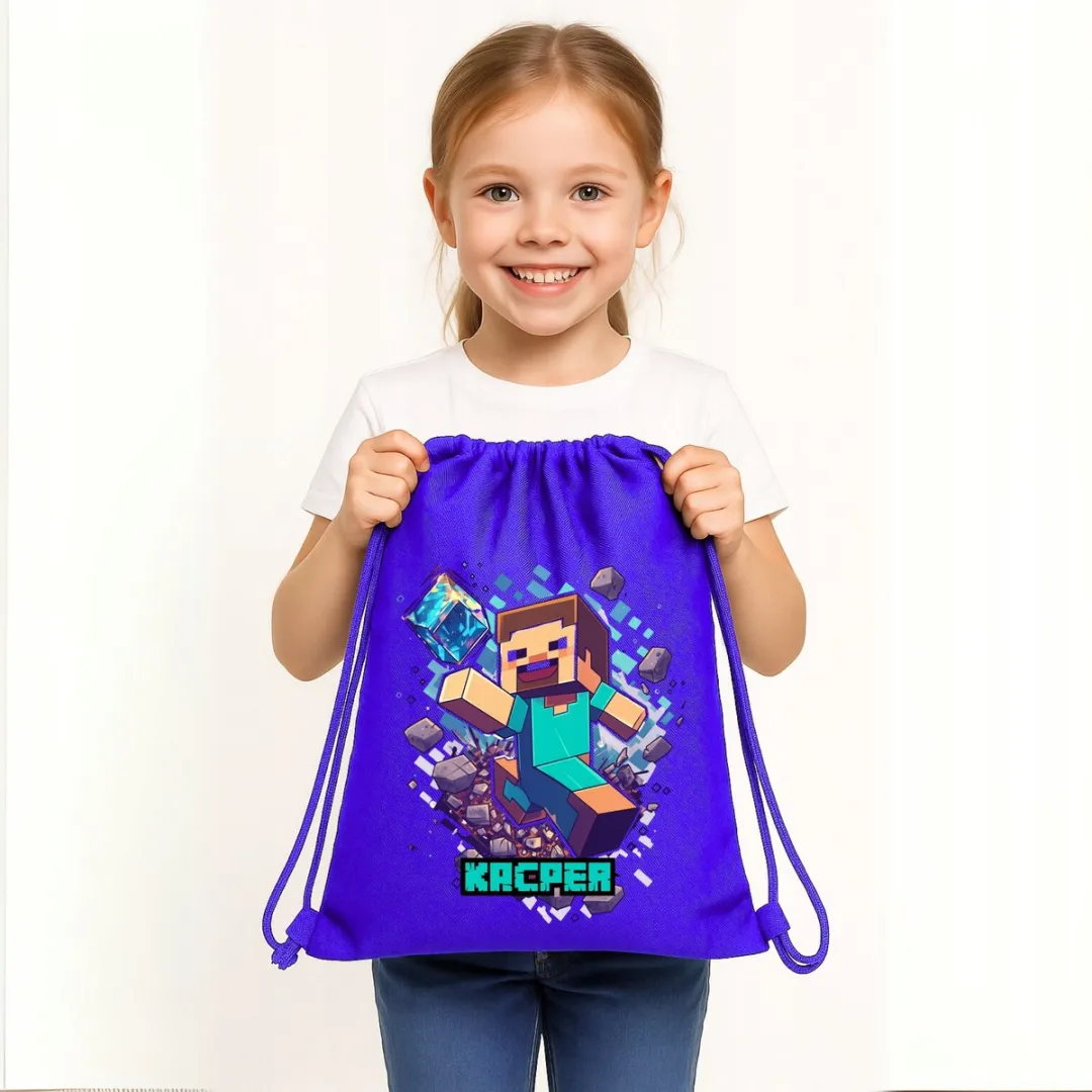 Minecraft Steve Diamant Rugzak - Blauw