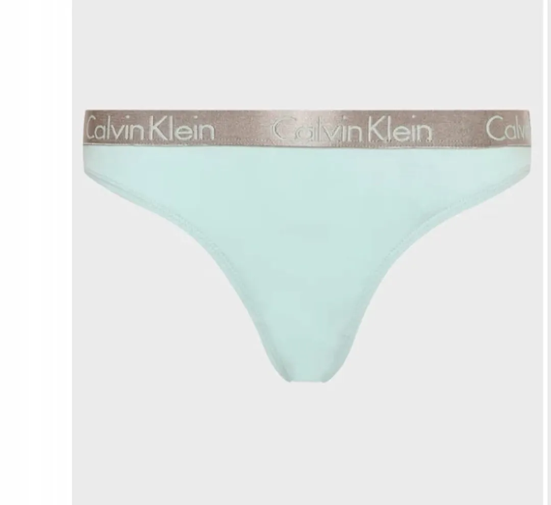 Calvin Klein Dames String Logo Groen XS