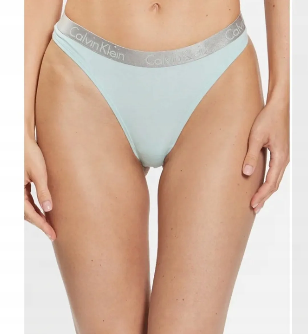 Calvin Klein Dames String Logo Groen XS