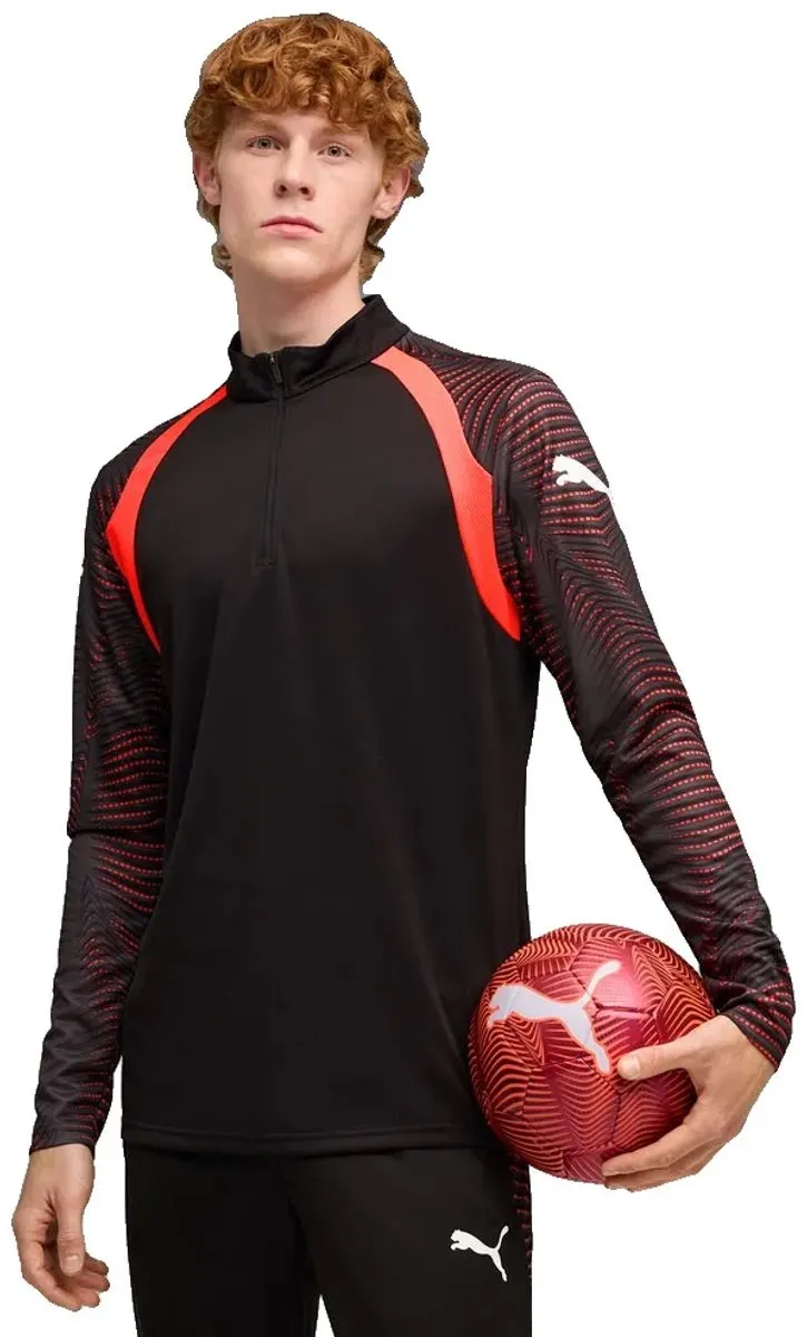 PUMA Individualfinal T-shirt Lange Mouwen 2XL - Zwart/Mint/Rood