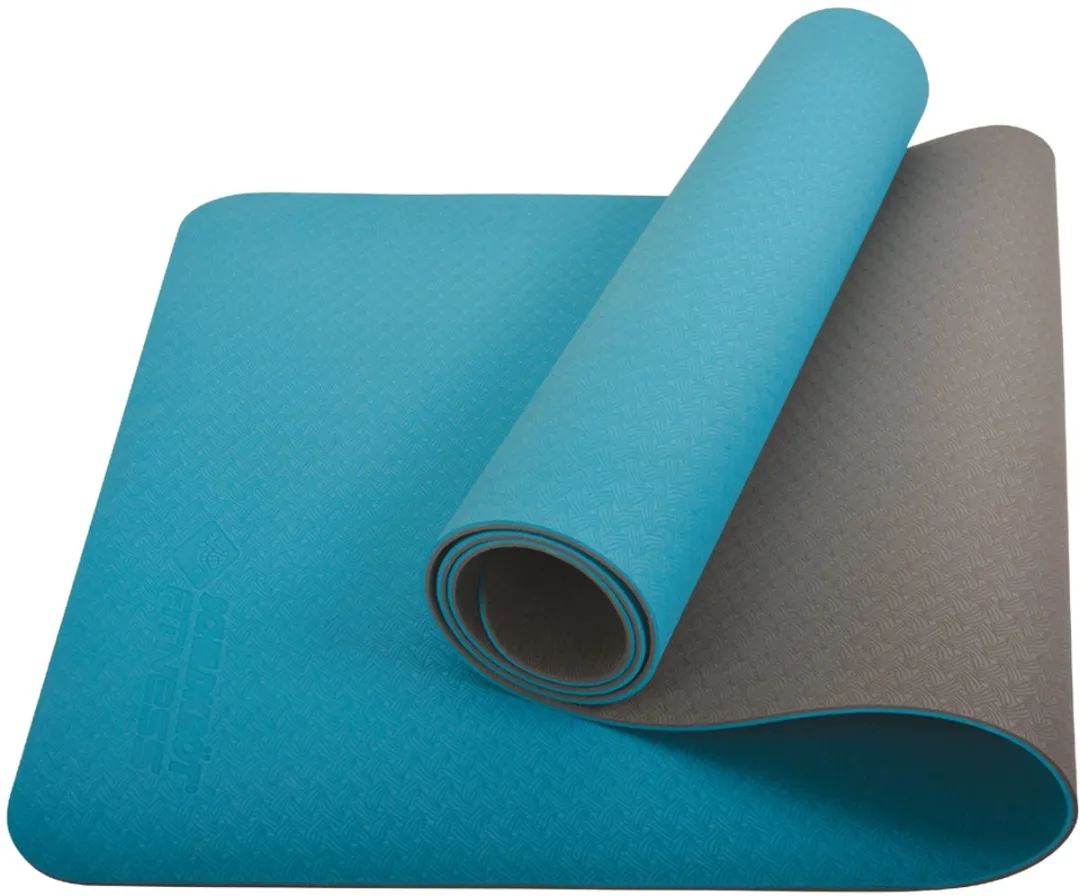 Schildkröt Yogamat 4mm Antraciet/Blaauw - PVC-vrij - afbeelding 6 van 6