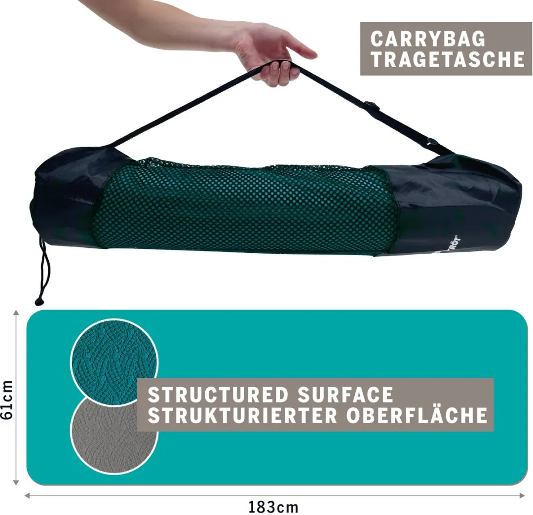 Schildkröt Yogamat 4mm Antraciet/Blaauw - PVC-vrij