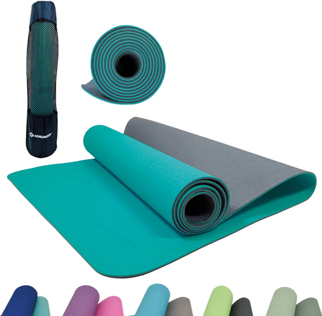 Schildkröt Yogamat 4mm Antraciet/Blaauw - PVC-vrij